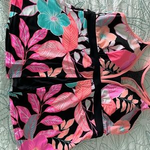Zeroxposur 2X Tankini, Tropical Floral